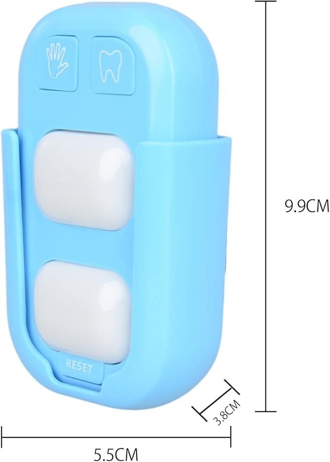 Timer for Kids,2 Minutes Teeth Brush Timers,20 Seconds Bathroom Hand Washing Timer, Color Indicator Light Stick on Bathroom Timer for Children Training Coach(Blue2)