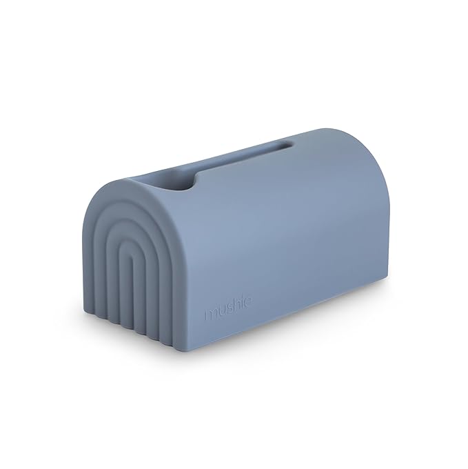 mushie Bath Spout Cover | Soft Silicone Bathtub Faucet Safety Guard for Kids | Universal Fit (Tradewinds)