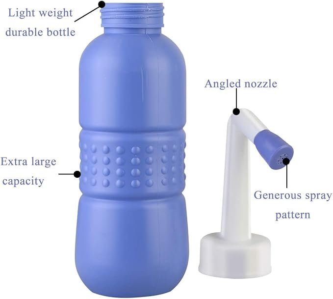 Portable Bidet Bottle for Travel Personal Hygiene Care Manual Bidet (11in)