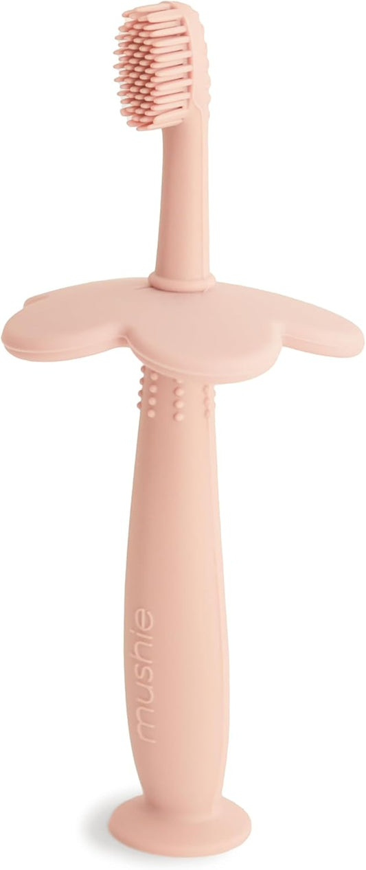 mushie Flower Toddler Training Toothbrush (Blush)