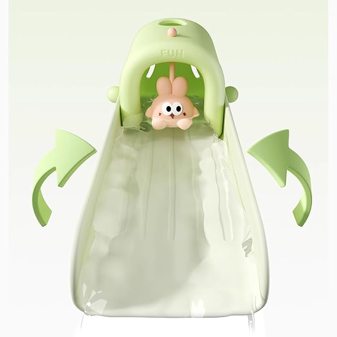 Faucet Extender Temperature Sensitive for Toddlers Silicone Sink Extender for Toddlers Faucet Extender for Babies Kids Children (Green)