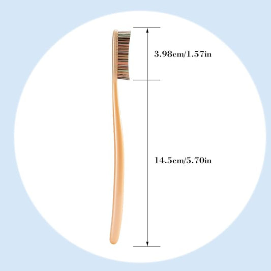 Big Head Medium Toothbrush Long Head Adult Toothbrush Cleaning Stains whitening Teeth Set of 4.