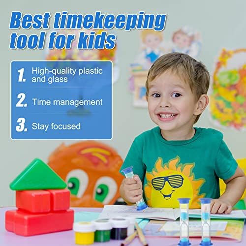 Queekay 48 Pcs 2 Minute Sand Timer for Kids, Mini Hourglass Bulk Sand Clock Timer for Adult Kids in Classroom Kitchen Games Office School(Colorful)