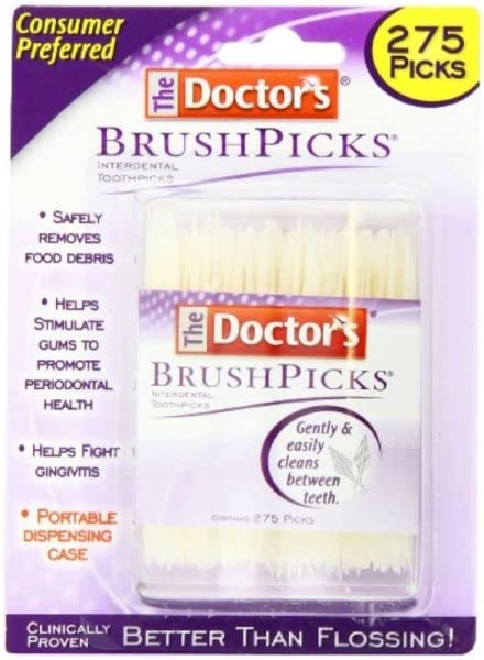 The Doctor's BrushPicks Interdental Toothpicks, 275 Count (Pack of 6)