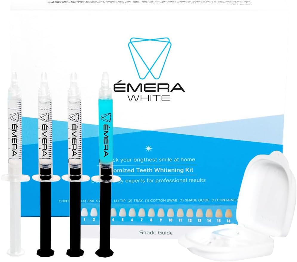 Emerawhite Teeth Whitening Kit - Personalized 9-Day Tooth Whitener - Professional Snow Whitening for Radiant Smiles | Enamel Safe