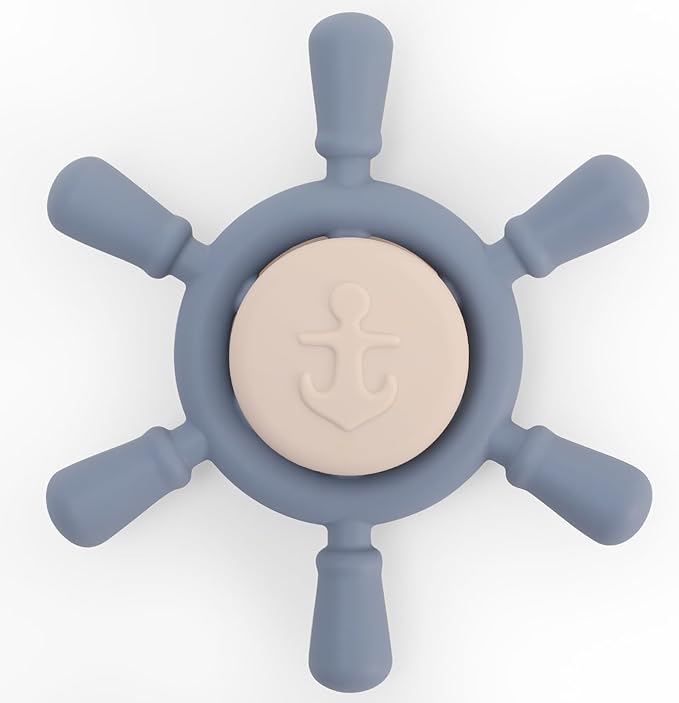 Suction Spinning Toy, Silicone Toddler Sensory Toys for Bath Toys Birthday Gift (Shifting Sand&Tradewinds)