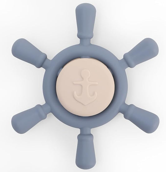 Suction Spinning Toy, Silicone Toddler Sensory Toys for Bath Toys Birthday Gift (Shifting Sand&Tradewinds)