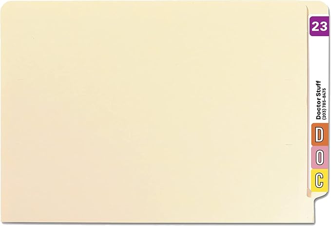 2023 Year Stickers, Doctor Stuff 2023 Chart Stickers, Purple Colored, Medical Arts Press Style, USA Made Year Labels for End Tab File Folders, 500/Roll, 1 Roll, 3/4" x 1-1/2"