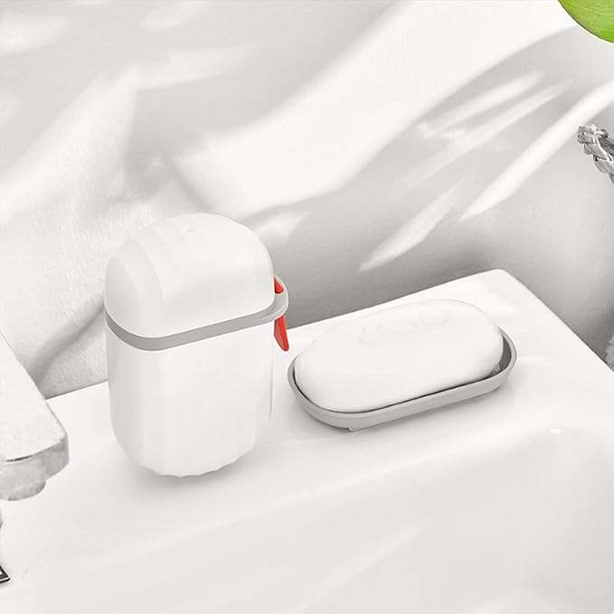 2 Pcs Travel Soap Container, Portable Soap Dish with Lid, Plastic Bar Soap Holder for Home Outdoor Hiking Camping (White)