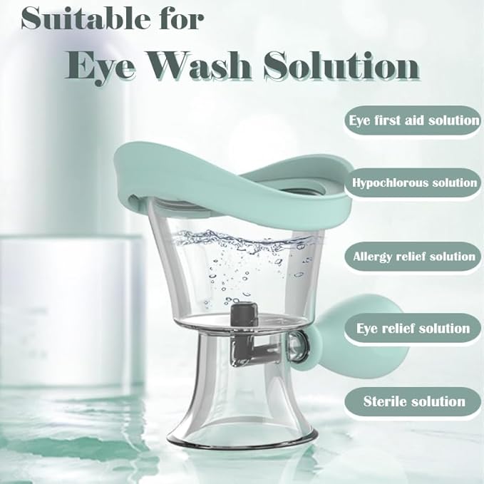 2Pack Eye Wash Cup, Portable Eye Washer Bath Kit Eye Care Silicone Air Pressure Eye Cleaning Cup Eye Wash Cleaner Kit Soothing Tired Eyes Effective Relief Tired Eyes Cleaning Eye Dust Makeup Irritants