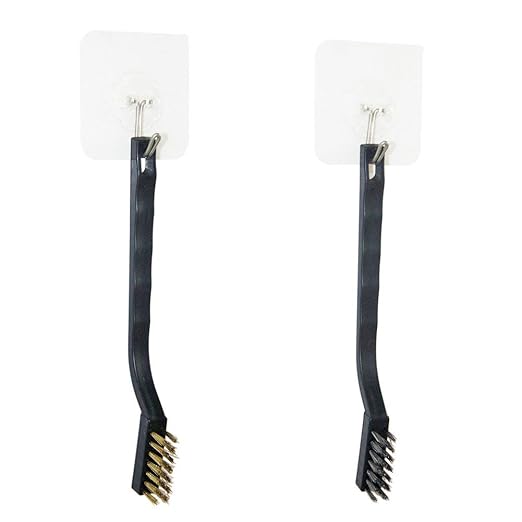 12PCS Mini Wire Brushes, Stainless Steel & Brass Brush Set, Curved Handle Scratch Brush for Automotive, Cleaning Welding Slag and Rust