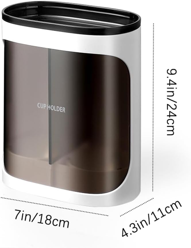 2 Pcs Cup Dispenser Wall Mounted, Bathroom Cup Dispenser Holder for 3oz-9.5oz Disposable Paper and Plastic Cups, Water Cooler Cup Dispenser with Adhesive Plate (Large Green)