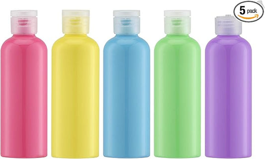 LISAPACK 3.4 oz Travel Bottles for Toiletries, Plastic Travel Size Containers for Shampoo Conditioner TSA Approved, Empty Small Squeeze for Lotion, Leak Proof Mini Liquid Tube for Refillable