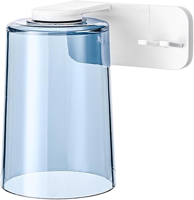 Toothbrush Organizer - Mouthwash Cup Set, Wall Mounted Toothbrush Storage, Bathroom Fixture with Compact Mount Design, Hygiene Rack for Home Apartment Dorm Office Hotel RV