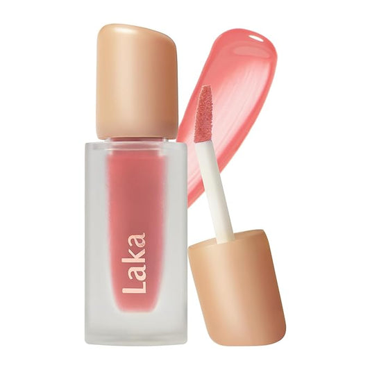 Laka Fruity Glam Tint, 4.5g/0.15oz, Glowing Lip Stain with Wide Color Spectrum, Hydrating & Lightweight Texture, Long-Lasting Bold Stain, Non-Sticky, Vegan, K-Beauty (#126 Lucy)