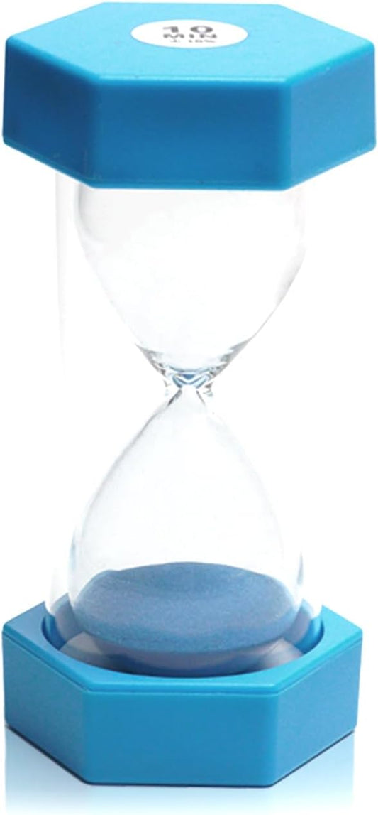 10 Minutes Sand Timer, Hourglass Timer, Sand Clock for Kids, Colorful Sand Watch, Sandglass Timer, Visual Timer for Home Office Kitchen Decor (Blue)