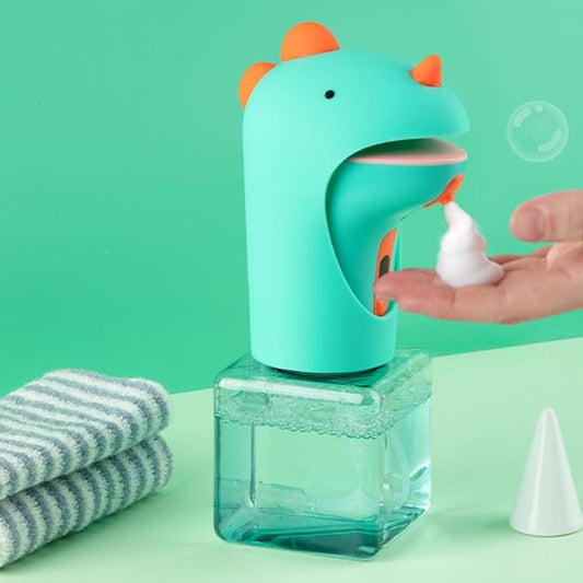 Kids Soap Dispenser - Touchless Cute Dinosaur Automatic Hand Foam Soap Dispenser, IPX6 Waterproof 8.5oz/ 250ml for Bathroom Countertop, Kitchen, Office, Hotel, Preschool