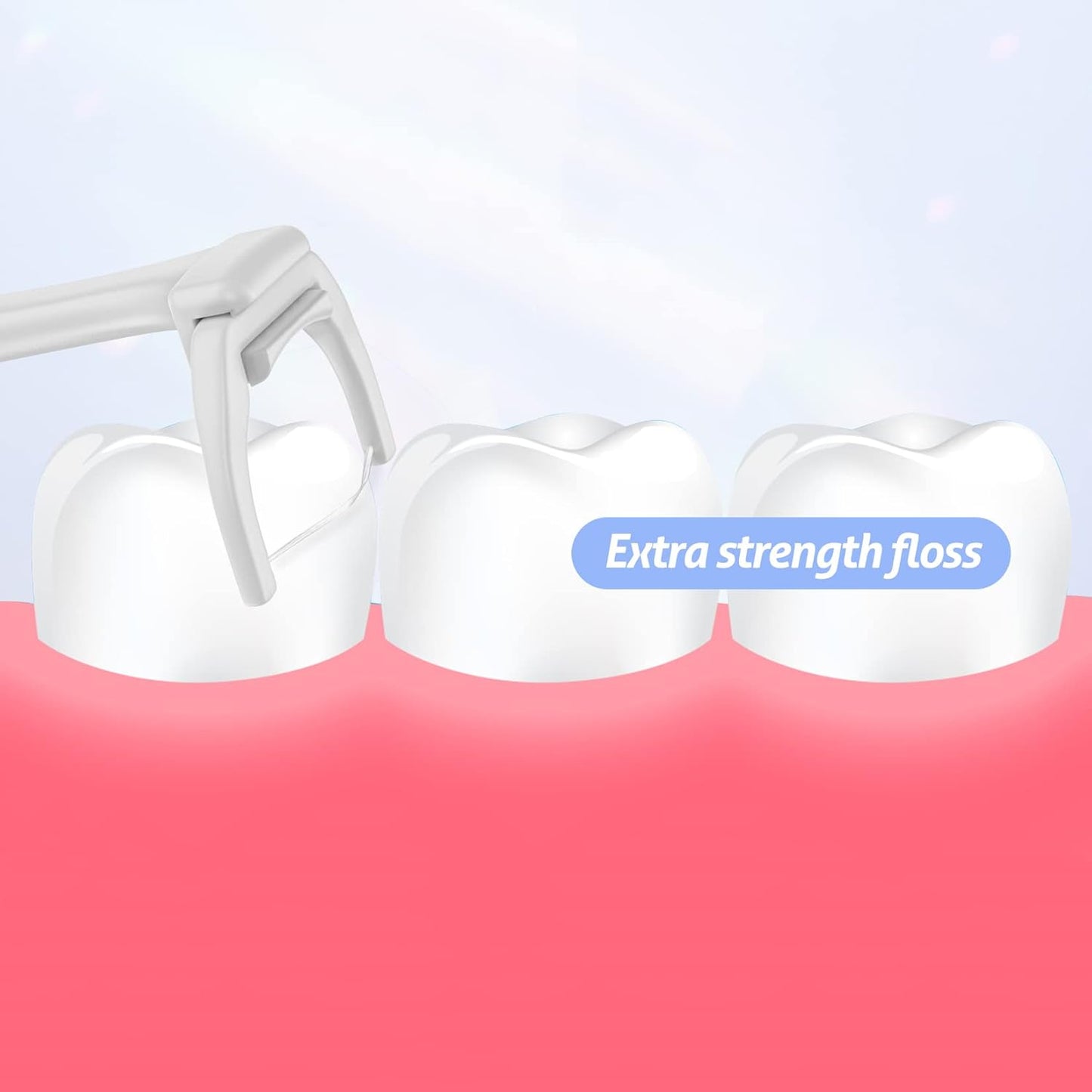 RAZOKO Ultimate Flosser Kit with 1 Handle and 120 Extra Strength Refills