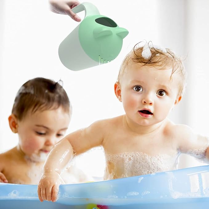 Baby Rinse Cup, Cute Cartoon Cat Baby Bath Rinser Baby Rinser Pail Shampoo Rinser, Newborn Bath Shower Wash Hair Cup for Bath and Shower