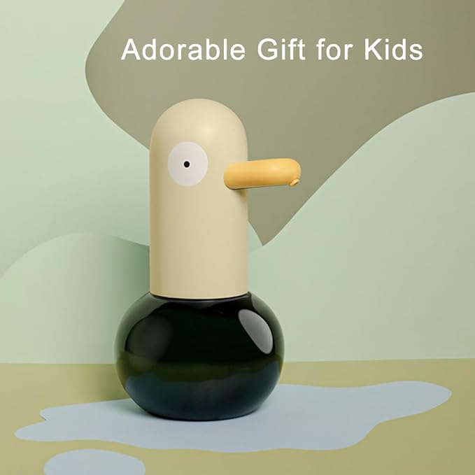 Kids Soap Dispenser - Cute Pigeon Automatic Foam Soap Dispenser for Bathroom Kitchen School Children, USB Rechargeable Hand-Free Detergent Dispensers 13.5oz New House Decor