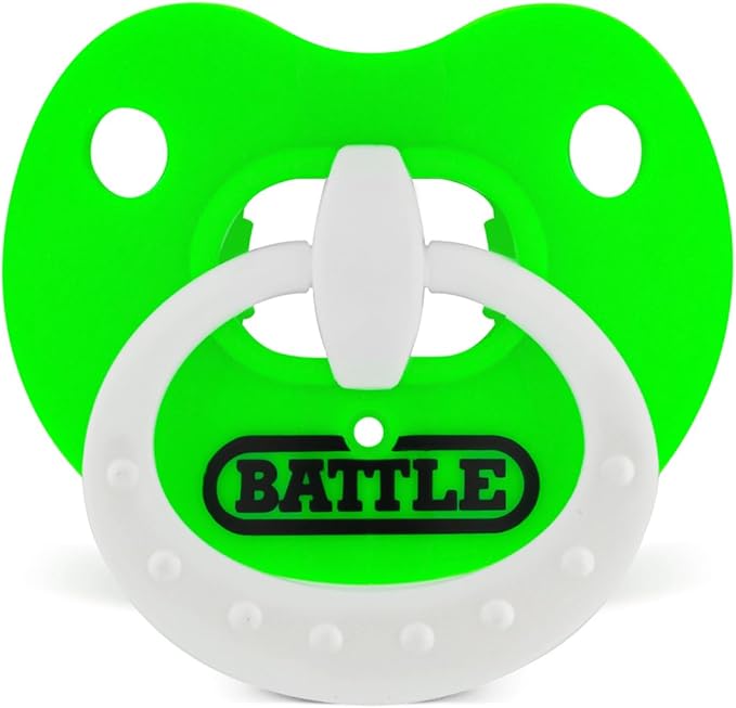 Battle Sports Binky Oxygen Football Mouthguard - Detachable Strap, Maximum Breathability, Works with Braces & No Boiling Required