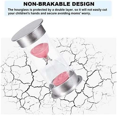 SuLiao 3 Minute Hourglass Timer Sand Clock: Unbreakable Pink Sand Watch 3 Min, Colorful Plastic Hour Glass Sandglass for Games, Classroom, Kitchen, Decoration