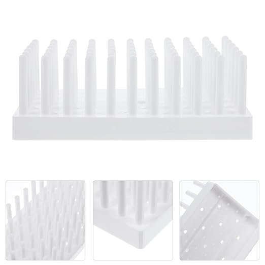 1pc White Plastic Microcentrifuge Tube Holder Test Tube Dryer Drying Rack for Centerfuge Tubes Laboratory Use