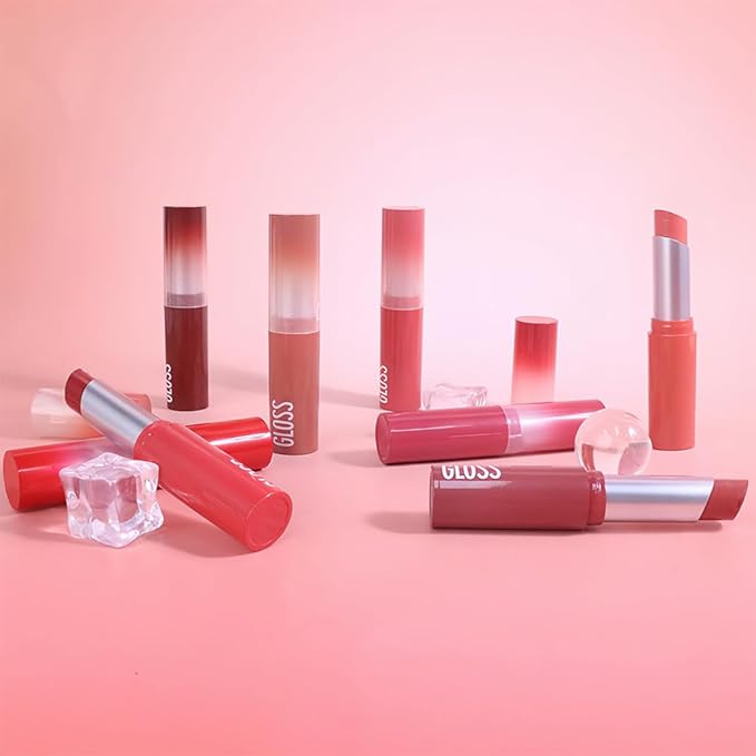 Pink Honey Tinted Lip Stain Lip Balm Lip Gloss Lipstick, Sheer Hydrating Lip Stains Tint, Moisturizing Lip Color for All Skin Tones, Nourishing Lip Balm with a Hint of Natural Black Cherry