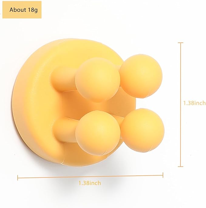 ZEZHOU Tooth Brush Holders for Bathroom - 5Pcs Silicone Toothbrush Razor Holder for Shower Wall Mounted Self Adhesive Cute Storage Hook for Kids Hanging Loofah Towel for Kitchen Living Room Office