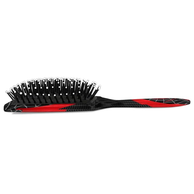 Kids Hair Brush for Boys Girls Toddler - Detangler Hairbrush for Wet Dry Thin Long Curly Hair Pain-Free Comb (Red Spider Web)