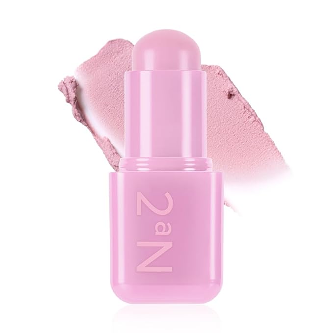2aN Pocket Cotton Blurring stick (06 Cream Mauve, 0.12oz) – 2-in-1 Lip and Cheek Soft Blur Stick, Cloudy Matte Finish, Tone-on-Tone Makeup, Lightweight Watercolor Texture