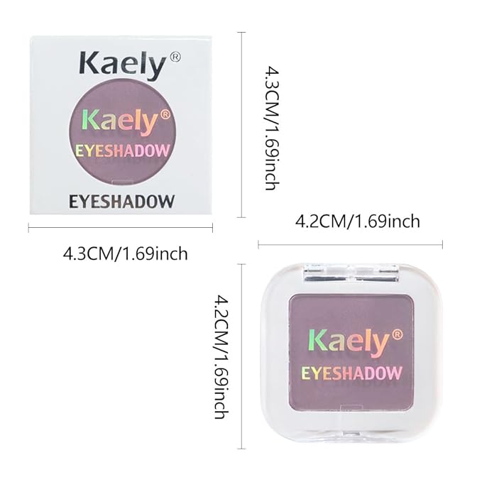 evpct Mauve Purple Matte Single Eye Shadow Palette Makeup for Older Women, Plum Lavender Purple Natural Cream Eyeshadow Palette for Green Eyes, High Pigment Mini Monochrome Eyeshadow