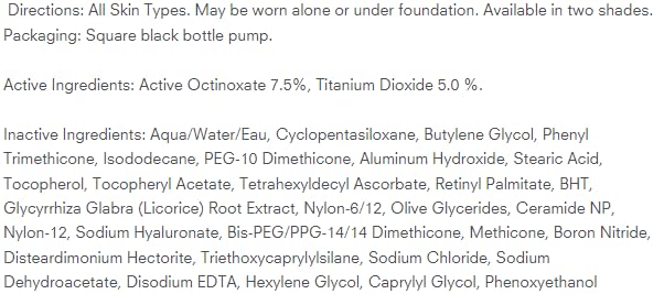 Jolie Tinted Foundation Face Primer SPF 20 Sunscreen, Subtle Radiance/Supreme Hydration - All Skin Types (Medium)