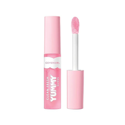 COVERGIRL Clean Fresh Yummy Lip Gloss, Sheer, Natural Scents, Vegan Formula - 150 Sugar Poppy, 0.33 fl oz