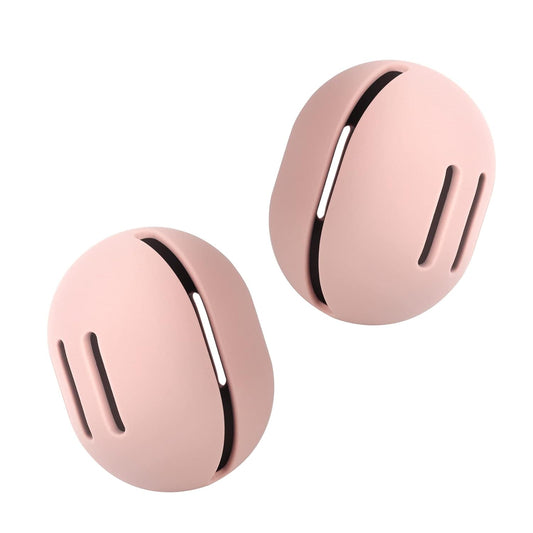 FERYES 2 PCS Makeup Sponge Holder – Shatterproof Eco-Friendly Silicone Beauty Make Up Blender Case for Travel - Pink