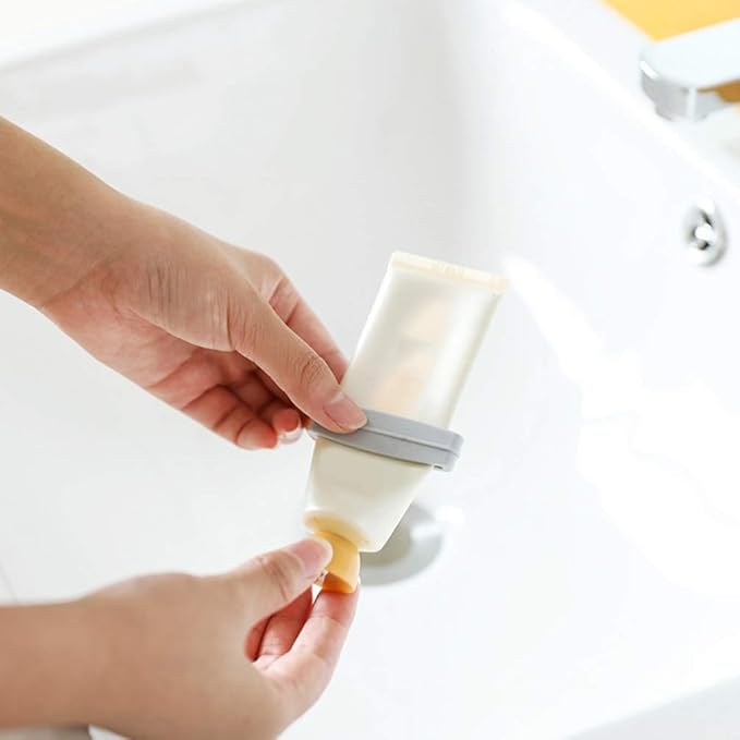 Healifty Toothpaste Tube Squeezer - 3Pcs Plastic Tube Squeezer Holder Bathroom Toothpaste Clips for Saving Toothpaste, Facial, Creams & Paint (Random Color)