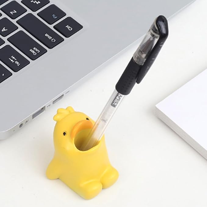 Cute Animal Toothbrush Holder - Resin Bathroom & Desktop Organizer for Brushes Pens Makeup Tools | Multi-Functional Storage Box with Non-Slip Base, Space-Saving Office Home Decor Pack of 4