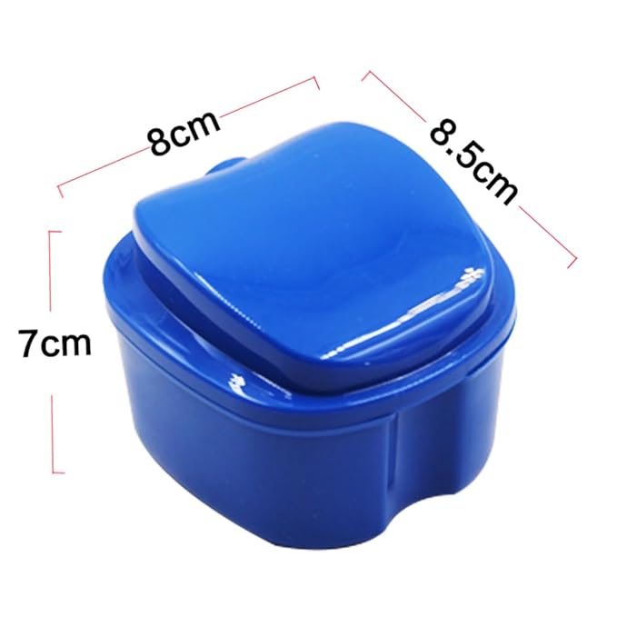 3 Pack Retainer Cleaner Case Partial Denture Cleaning Case Cup and Brush for invisalign Orthodontic soaking