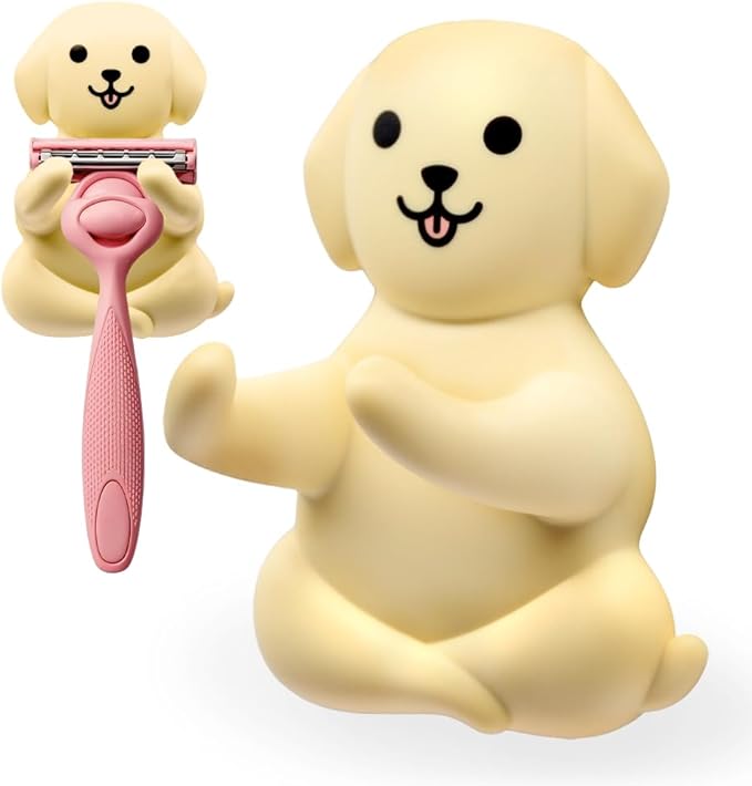 Cute Dog Razor Holder Shower, Cute Gadgets Leg Razor Holder, Relaxing Shower Accessories, Funny Animals Bathroom Decor for Women Mom Sister Friend Wife Girlfriend, Funny Dog Gifts for girlfriend
