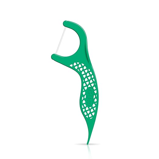 GUM Professional Clean Floss Picks - Extra Strong Shred-Resistant Floss, Easy Grip Handle - Dental Flossers for Adults - Fresh Mint Flavor, 150 Count