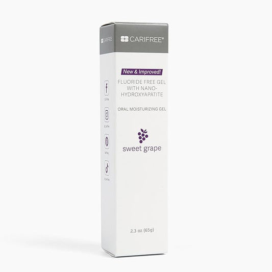 CariFree Fluoride Free Gel, Sweet Grape Flavor, Nano Hydroxyapatite Toothpaste, Neutralizes pH, Freshens Breath & Moistens Mouth, Dentist Recommended for Oral Care, 2.3 Ounce