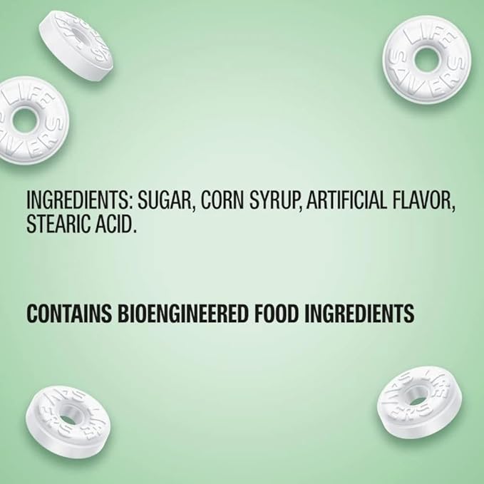 Life Savors Wint O Green Mints - 2 Pounds of Delicious Wintergreen Fresh Breath Mints - (Approx 220 Pieces) - Individually Wrapped - Bulk Hard Candy