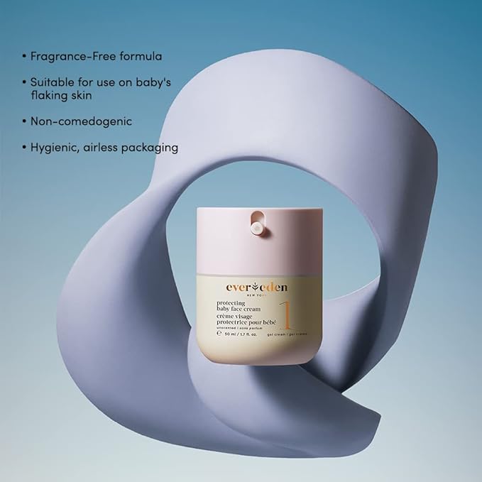 Evereden Protecting Baby Face Cream (1.7 fl. oz.): No.1 Gel Baby Cream - Nourishing Infant Face Moisturizer for Normal Skin & Hot, Humid Climates - Clean and Vegan Ingredients - Fragrance-Free