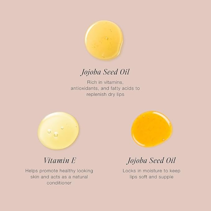 Jouer The Lip Edit Deluxe Tinted Lip Oil Trio, Hydrating, High Shine, Non-Sticky Set with Apricot, Jojoba, Vitamin E, Makeup Gift, 3 Shades