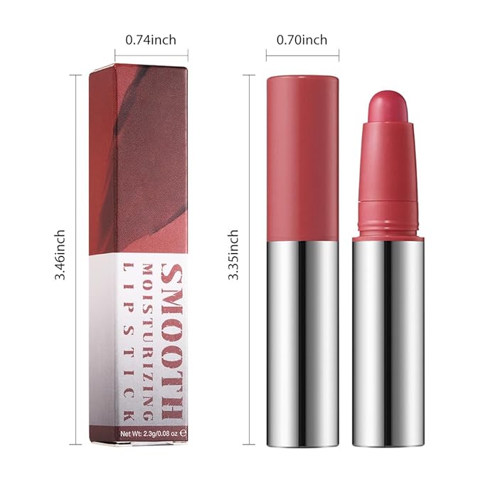 Rose pink Matte Lipstick Crayon - High Pigment Creamy Formula, Waterproof Long Lasting, Smooth Glide Application, Non-Sticklipstick, Ultra Thin Lightweight, Velvet Matte Lip Feel for Women 05#