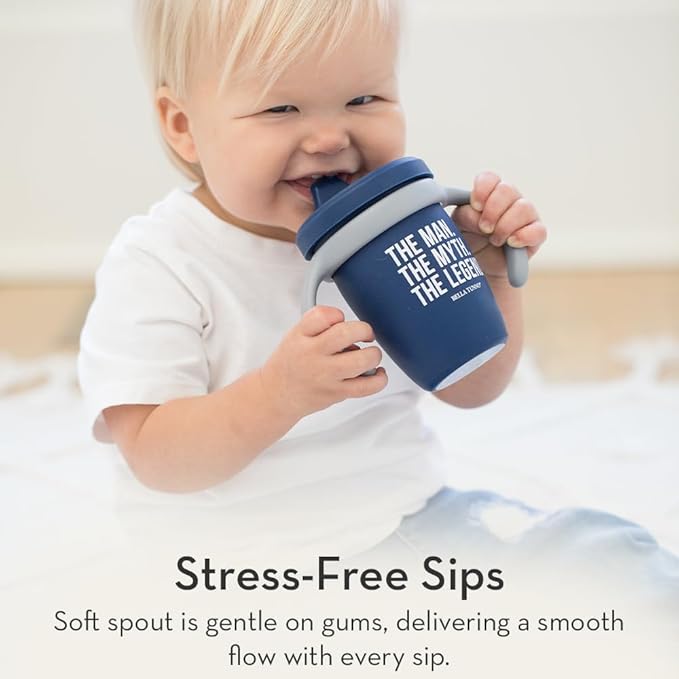 Bella Tunno Sippy Cup, Silicone Training Cup with Transition Handles for Infants, Toddlers & Kids, Babies 6-12 Months & Toddlers 1-3 Years, Boys & Girls, Little Lady, 8 oz
