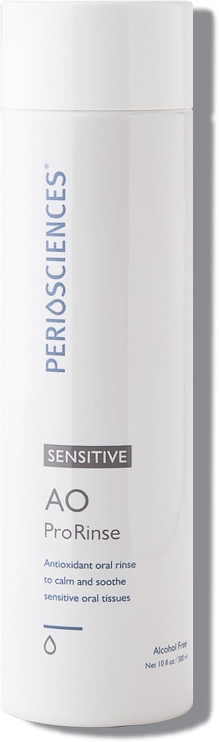 PerioSciences AO ProRinse Sensitive Gums Mouthwash with Antioxidants – Oral Rinse for Gum Health – 10 fl oz / 300ml