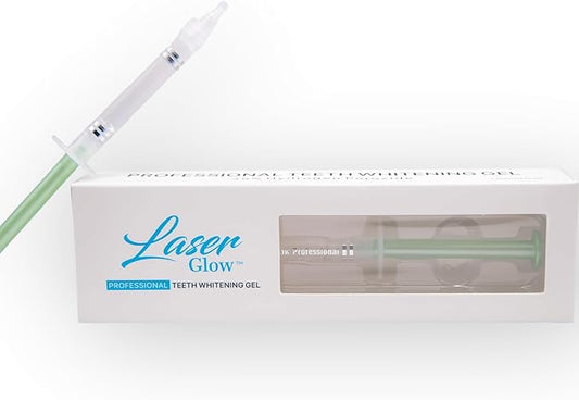 LaserGlow 35% Hydrogen Peroxide Teeth Whitening Gel – Professional Dental-Grade Syringe for Rapid in-Office Whitening; Enamel-Safe, Low-Sensitivity Formula for Dentists & Whitening Technicians