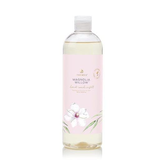 Thymes Hand Wash Refill - Lightly Scented Liquid Hand Soap for Bathroom and Kitchen Refill - Moisturizing Formula with Natural Ingredients (Magnolia Willow, 24.5 fl oz)