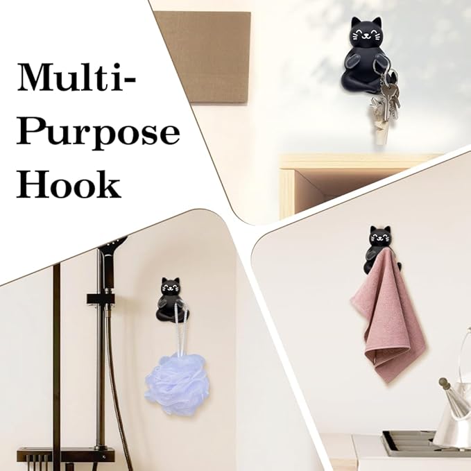 Cute Cat Razor Holder Shower, Black Cat Bathroom Decor, Cute Gadgets Leg Razor Holder, Funny Bathroom Decor Accessories for Women Mom Sister Friend Wife Girlfriend, Black Cat Gifts for Women